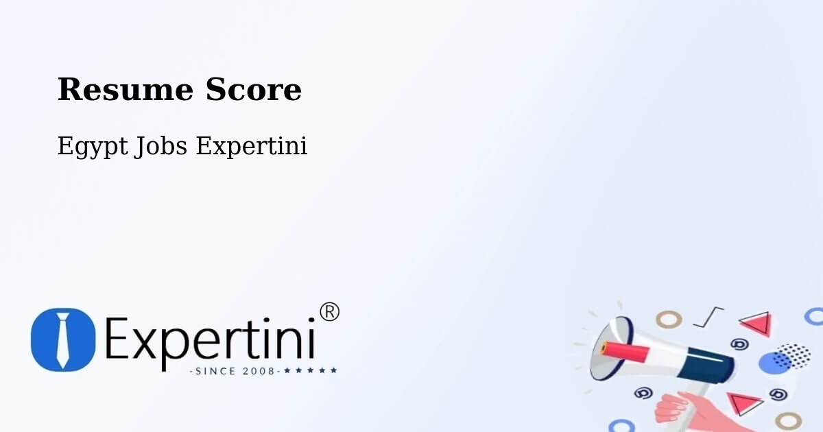 Resume Score & Job Description Match Tool – Farshūţ - Egypt Jobs Expertini